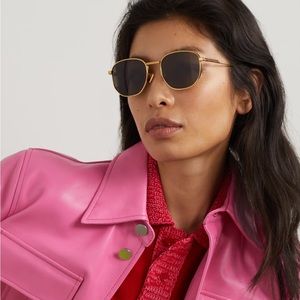 Bottega Veneta Round Gold Sunglasses